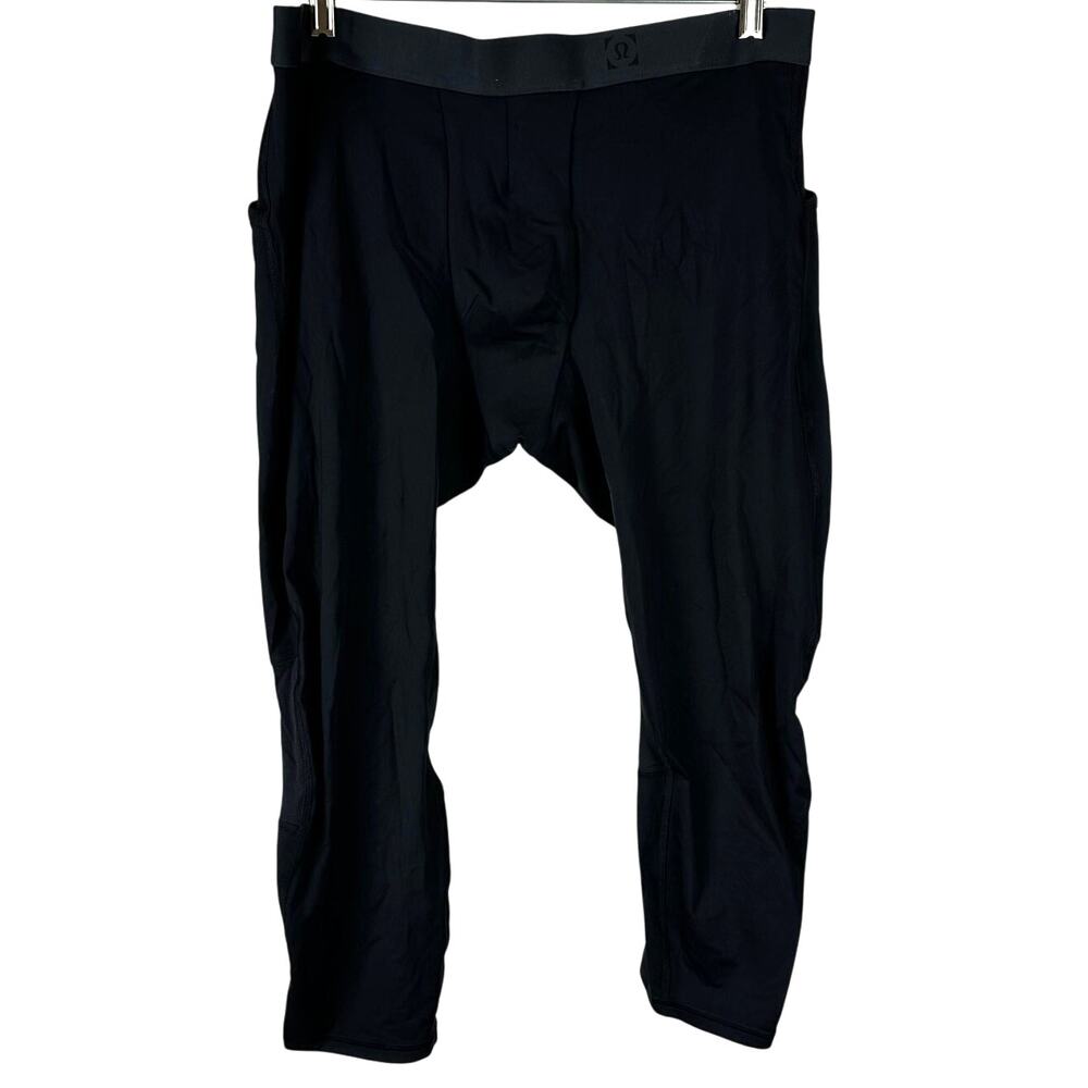 Lululemon Surge Warm Crop Tight Black Men's Sz XXLarge Excellent Used Condition